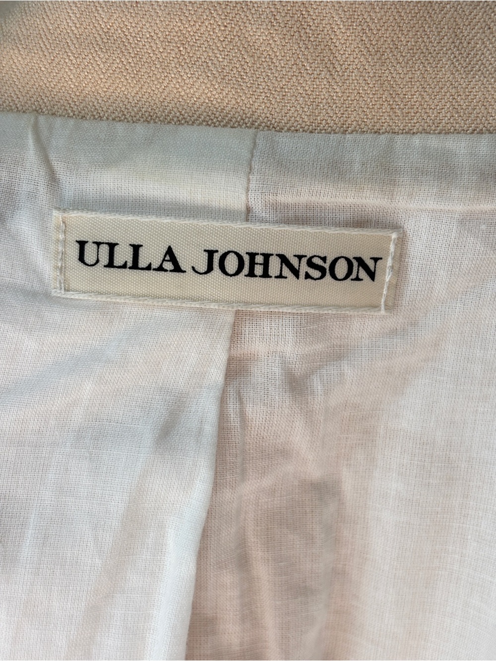 Ulla Johnson Women's Lined Linen Blend Blazer - Deep Cream in Size 4 - Picture 7 of 16